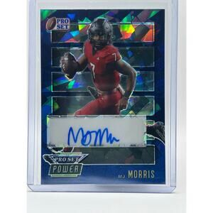 2024 Leaf Pro Set Power MJ Morris Blue Crystal Auto 8/8 SP Texas Longhorns